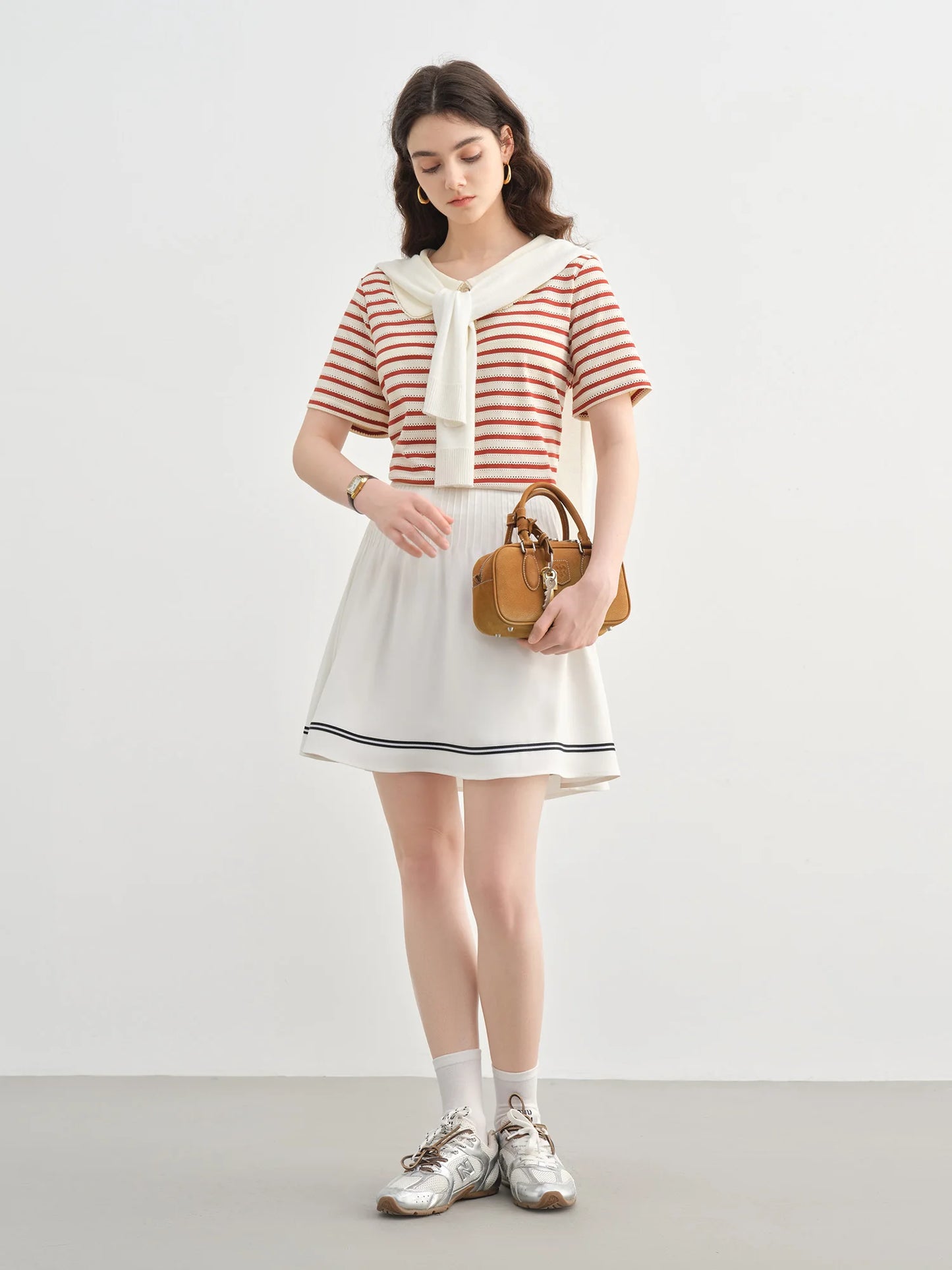 Poloshirt mit Knopfleiste und Farbblock-Design