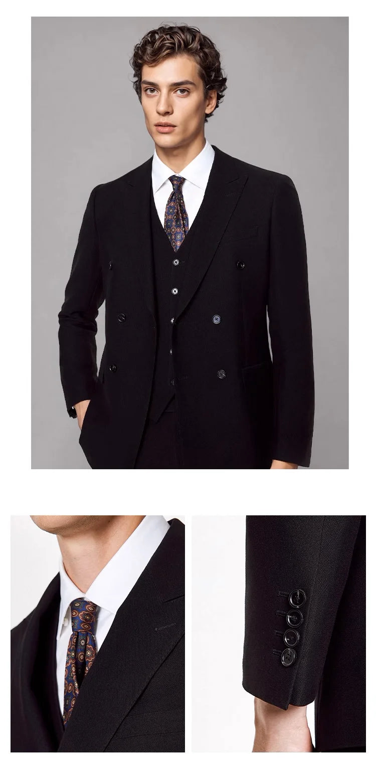 Herren-Anzughose mit Streifenmuster in Übergröße – Slim-Fit Freizeithose für Party und Hochzeit