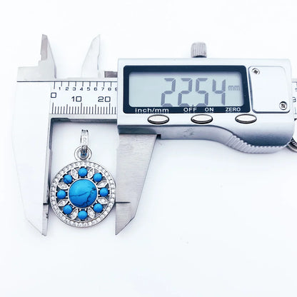 Damen-Charm-Anhänger Ornament blau trendig aus Sterlingsilber