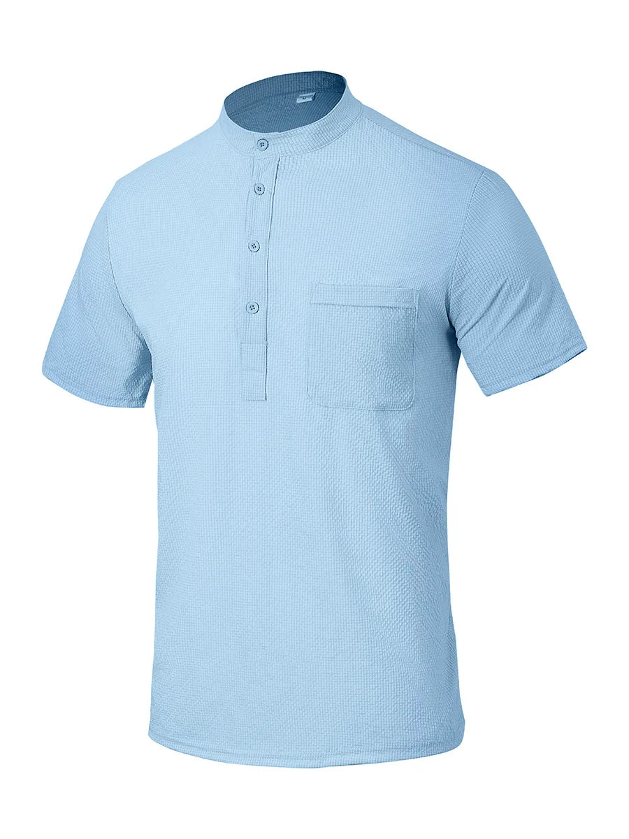 Langarm-Poloshirt für Herren mit Reverskragen – dünnes, vielseitiges Oberteil für Business und Freizeit in Uni-Farben, ideal für den Frühling und Herbst