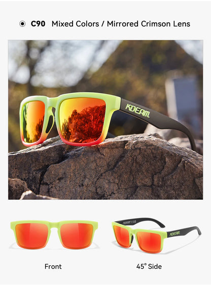 Sonnenbrille polarisiert TR90 Reißverschlussetui Unisex frische Farben