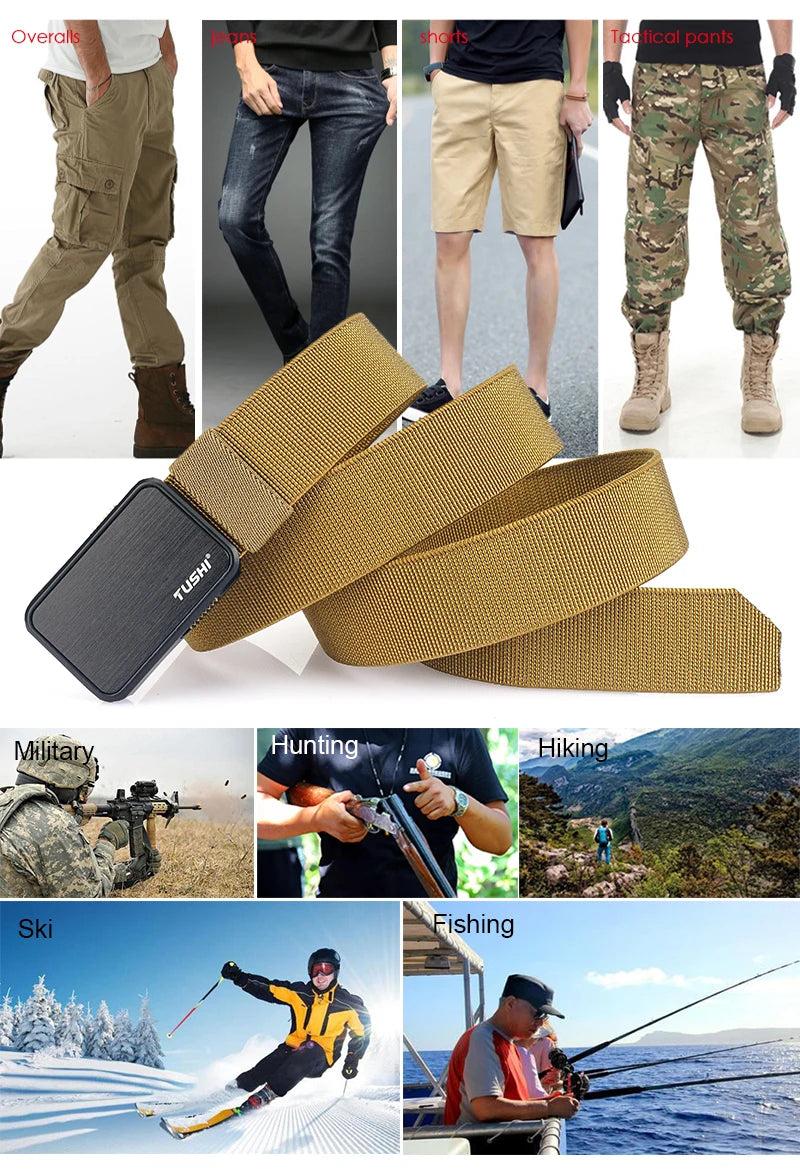 Unisex Stretch-Gürtel mit Schnellverschluss aus Nylon Bequem und Langlebig Alltag und Arbeit