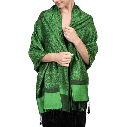 Damen Jacquard Schal ethnisch Kaschmir dick weich Halstuch Bandana Outdoor