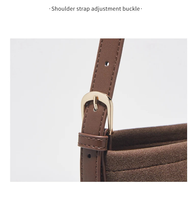 Damen Umhängetasche aus Wildleder 2-in-1 im Retro Stil Crossbody