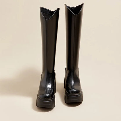 AIYUQI Western Cowboy Boots Women 2025 New Fashion High Heel Female Rider Boots 11cm Heel High Platform Skinny Boots Women
