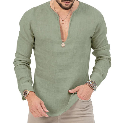 Schweres Herren-Übergrößen-Waffel-T-Shirt mit Farbblock und kurzen Ärmeln