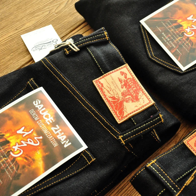 Herren Jeans aus Selvedge Denim mit doppelseitiger Färbung und gerader Passform