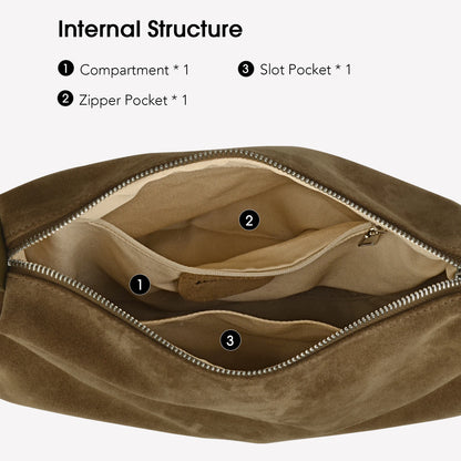 Wildleder-Handtasche | Elegant und Großzügig