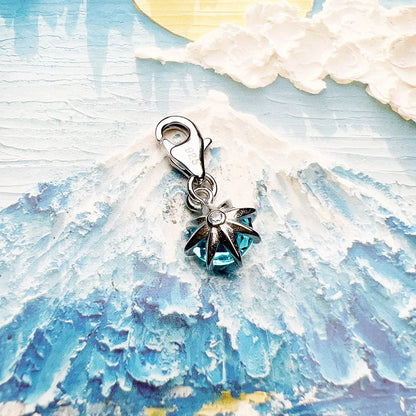 Damen-Charm-Anhänger blauer Stein trendig aus Sterlingsilber