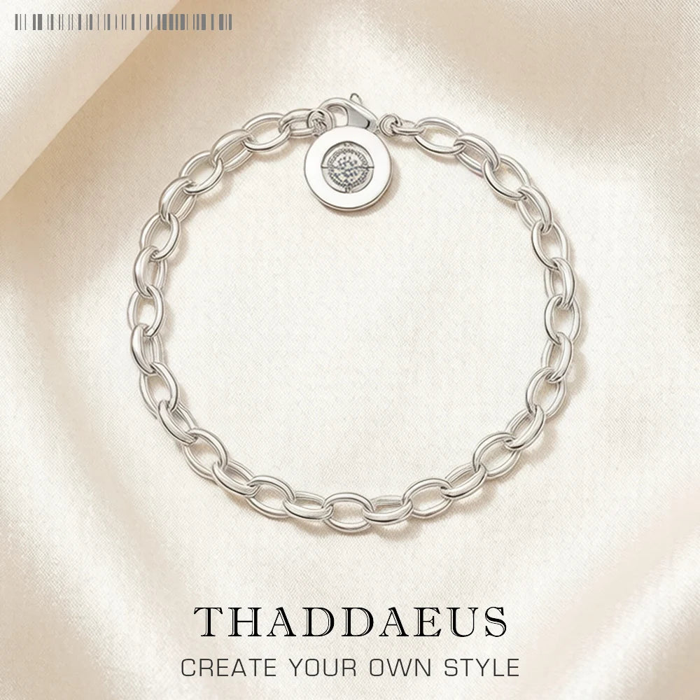 Damen-Armband Kreuz Gliederkette Club aus Sterlingsilber