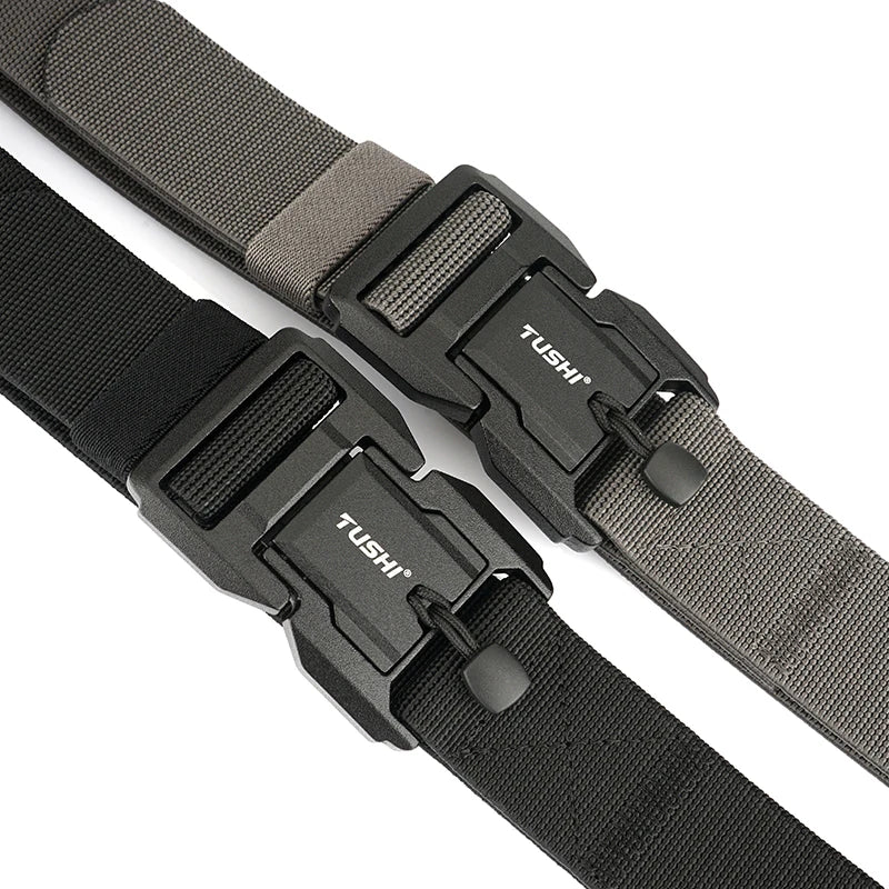 Herren-Gürtel Elastisch Mit Aluminium-Schnalle Und Schnellverschluss Weiches Nylon