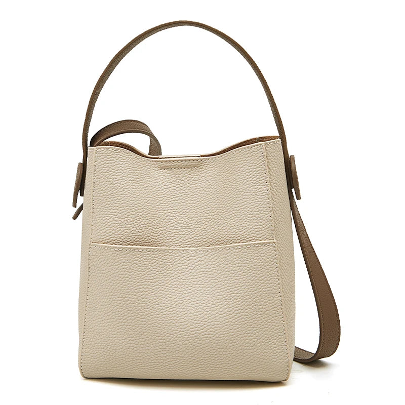 Damen Schultertasche Crossbody aus Splitleder mit großer Kapazität