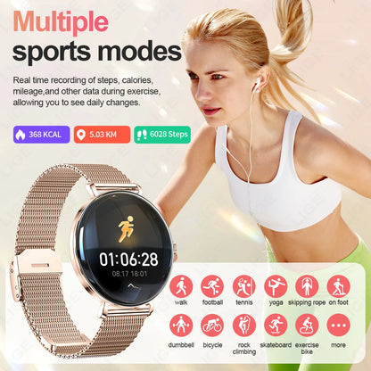 Damen Smartwatch mit 1,43 Zoll AMOLED Display und Herzfrequenzmonitor