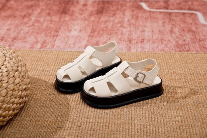 AIYUQI Women's Sandals Closed toe 2025 Summer New Women Roman Sandals Leisure Thick Soled Fashion Woven Women's Shoes Sandals