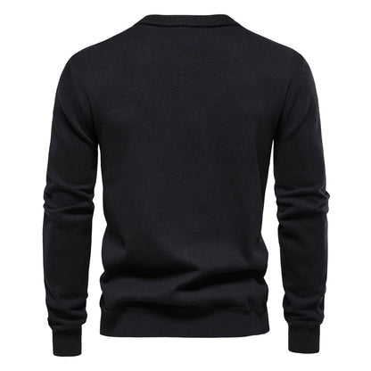 Herren Cardigan Sweater aus hochwertiger Baumwolle im lässigen einfarbigen Design