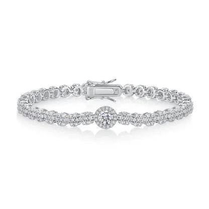 Damen-Armband mit großem Moissanit-Stein