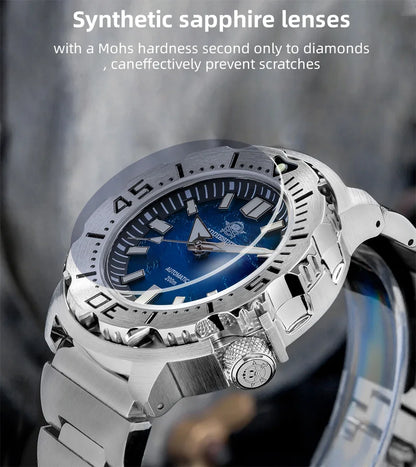 Herren-Taucheruhr mit Surf-Blue-Zifferblatt und NH35-Automatikwerk