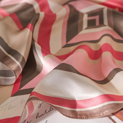 Damen Seidenschal klein quadratisch Haarband Halstuch Kopftuch Bandana F