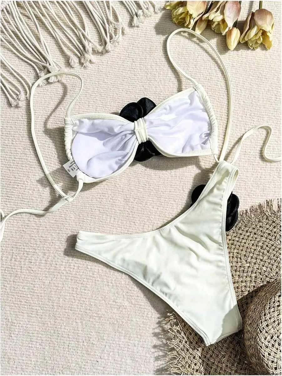 Dreiteiliges Damen-Bikini-Set im brasilianischen Stil – ideal für Strand und Pool