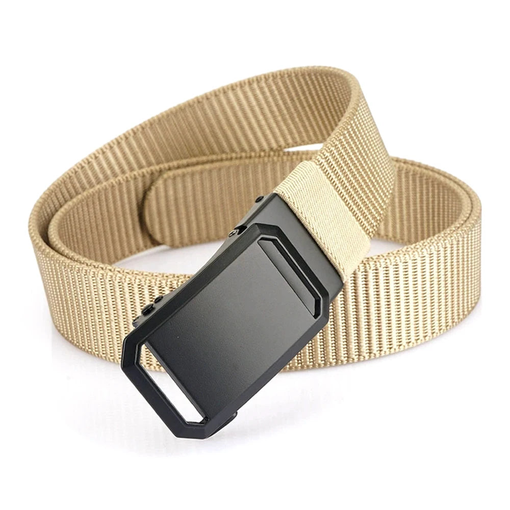 Herren-Gürtel aus Nylon mit Automatik-Schnalle, Robuster Alltags- und Outdoor-Begleiter, 3,4 cm Breit