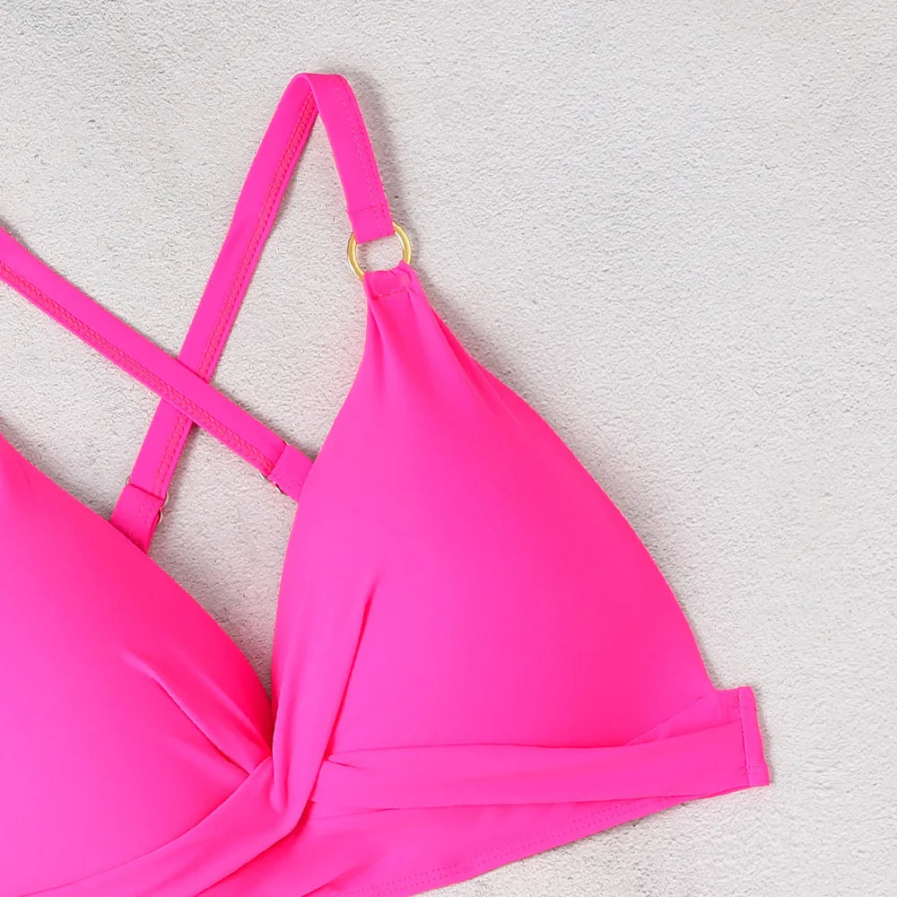 Sexy Damen-Bikini-Set mit Bräunungseffekt – dreiteiliges Badeanzug-Set für Strand und Pool