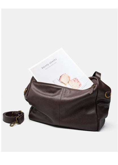 Damen Handtasche aus echtem Leder mit großer Kapazität