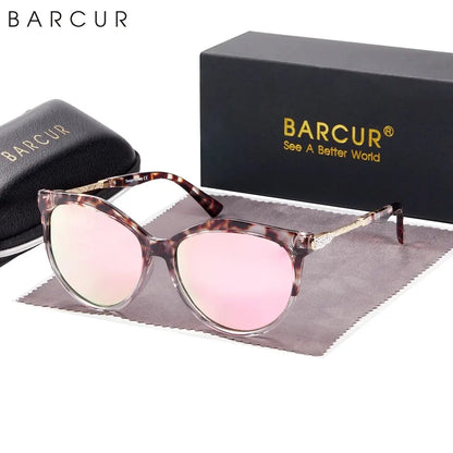 Damen-Sonnenbrille Cat Eye oval Farbverlauf UV400 polarisiert Basis