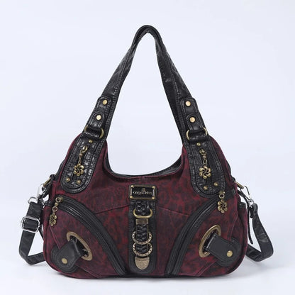 Damen-Handtasche Leopard-Print Stilvolle Schultertasche Top-Handle für den Alltag
