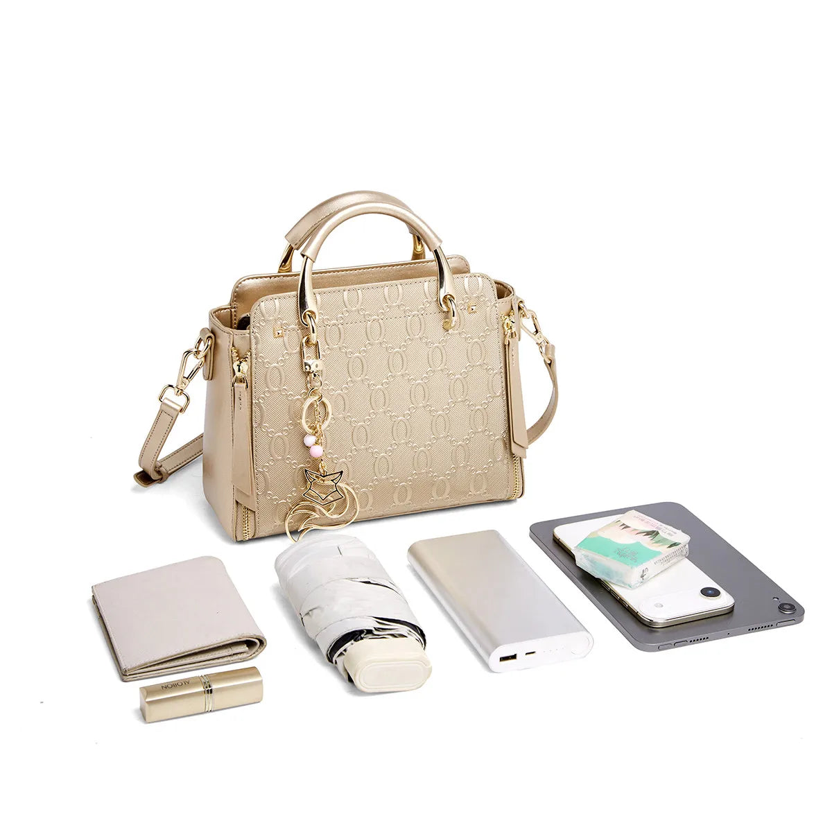 Damen Schultertasche Aus Rindsleder Mit Elegantem Design