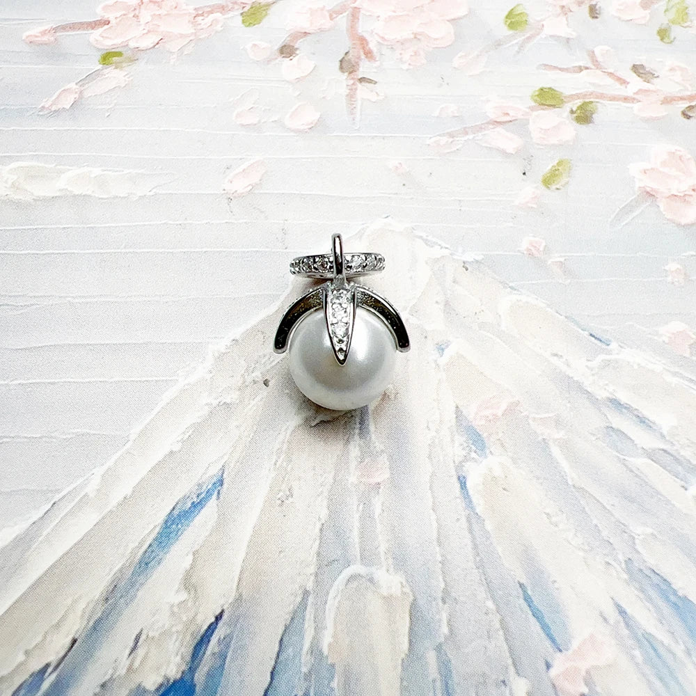 Damen-Anhänger Süßwasserperle Ball romantisch aus Kupfer