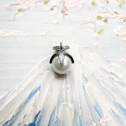 Damen-Anhänger Süßwasserperle Ball romantisch aus Kupfer