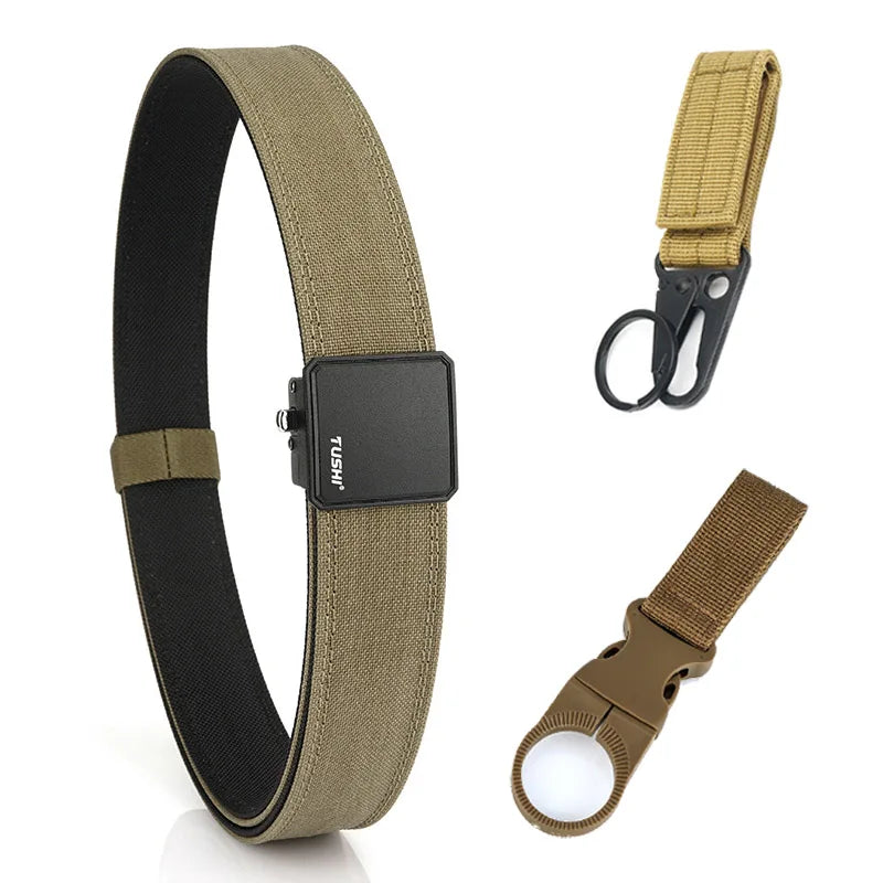 VATLY Hard EDC Tactical Gürtel Herren Nylon Rigid Automatik-Schnalle