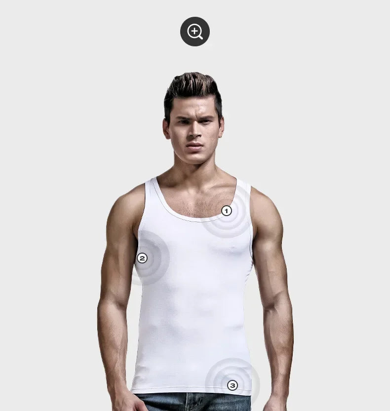 Ärmelloses Herren-Trainingsshirt mit gekämmter Textur – schnelltrocknend für Sport und Freizeit im Sommer