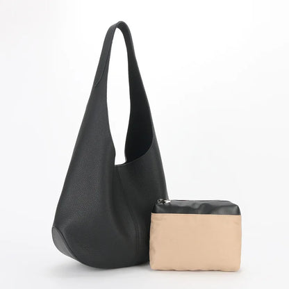 Burgunderroter Leder-Tote | Beutel Im Hobo-Stil