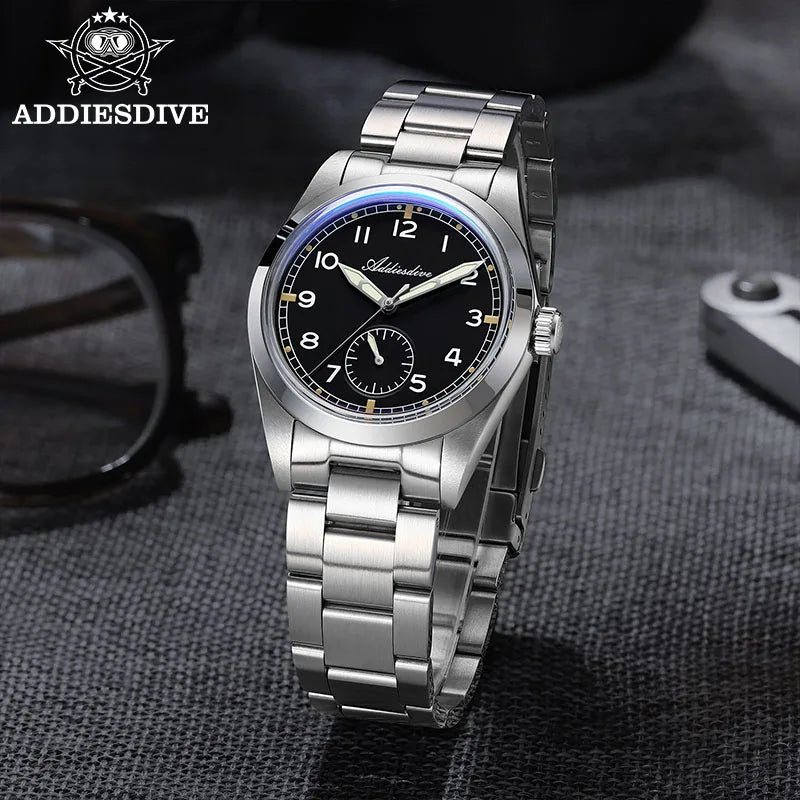 36mm Herren Vintage-Quarzuhr K1 Mineralglas 100m wasserdicht BGW9 C3 Minimalist