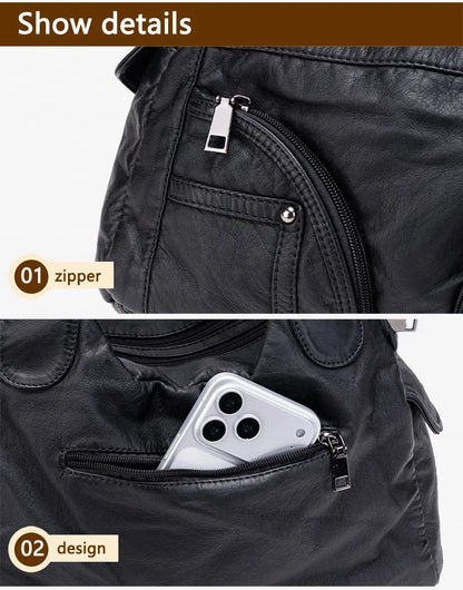 Damen-Handtasche Aus PU-Leder Mit Top-Handle Und Mehrfach-Fächern Große Satchel-Tasche