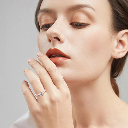 Damen-Schmuckset Halskette Ohrringe und Ring mit Moissanit