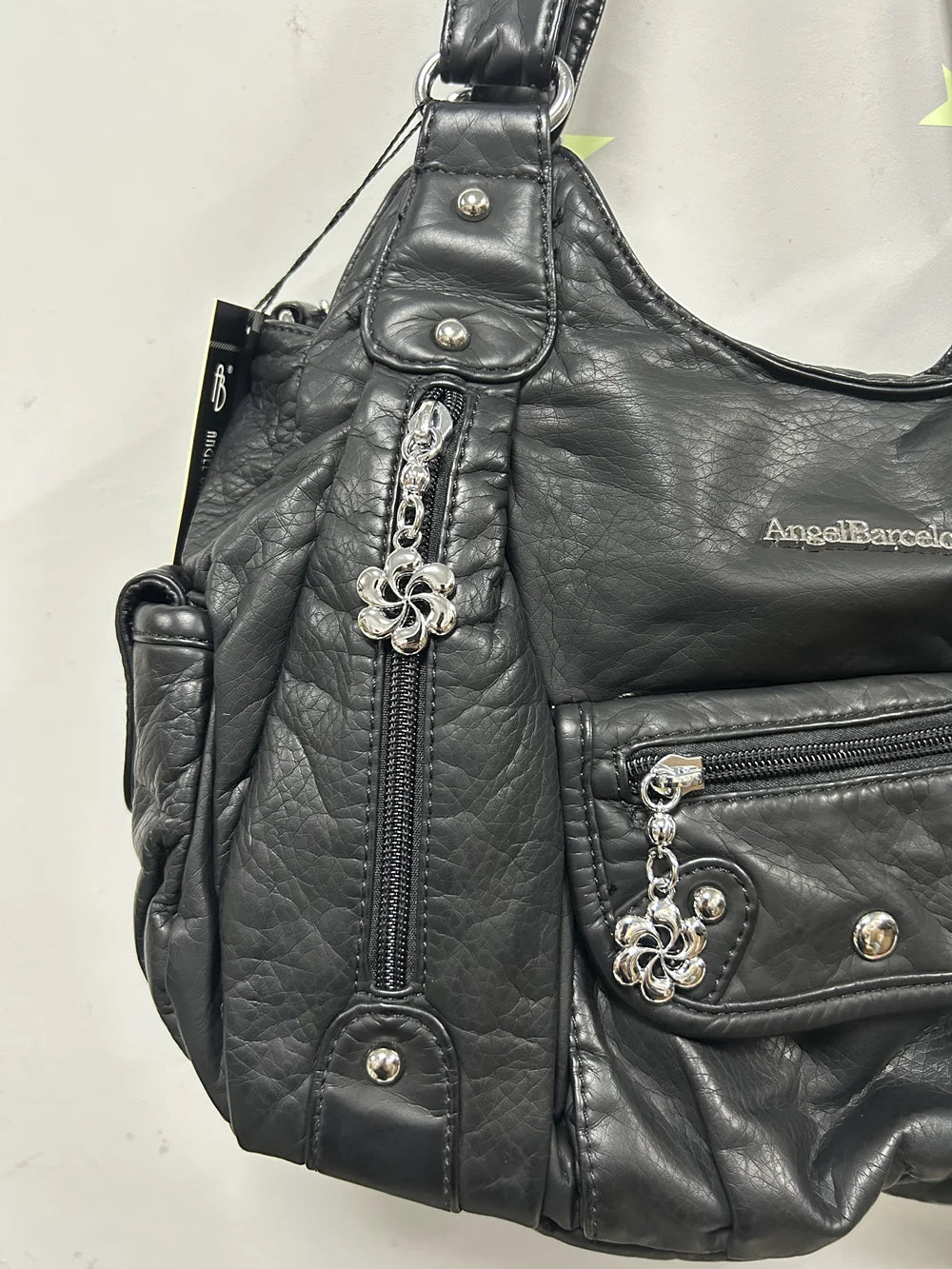 Damen-Handtasche Aus PU-Leder Mit Leopardenmuster Und Top-Handle-Design Für Alltag