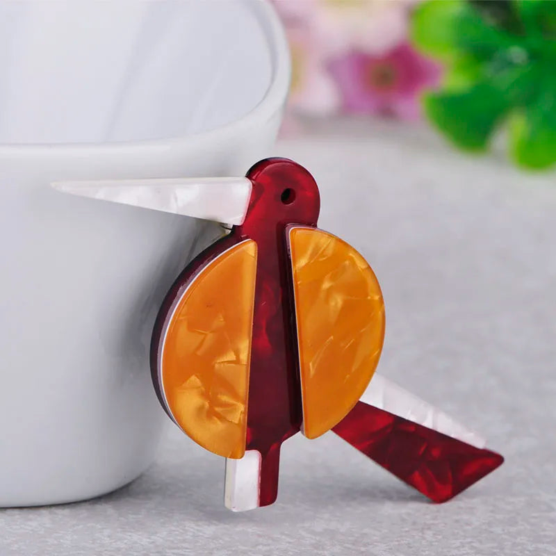 Brosche Hummer Vogel Acryl Harajuku Tier Corsage Clip Damen Kinder