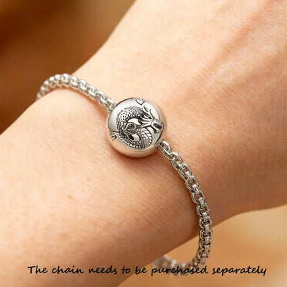 Damen-Charm-Anhänger Drache Perlen Rebel Vintage aus Sterlingsilber