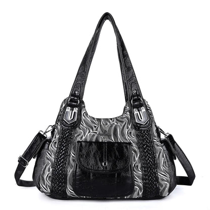 Damen-Schultertasche aus PU-Leder Große Kapazität Viel Stauraum Alltagsbegleiter Modernes Design und Praktisch