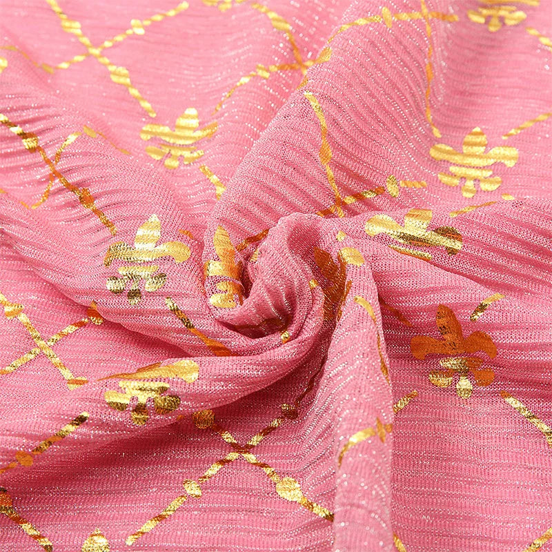 Damen Chiffon Hijab Schal Glitzer Gold Silber muslimisch Kopftuch einfarbig