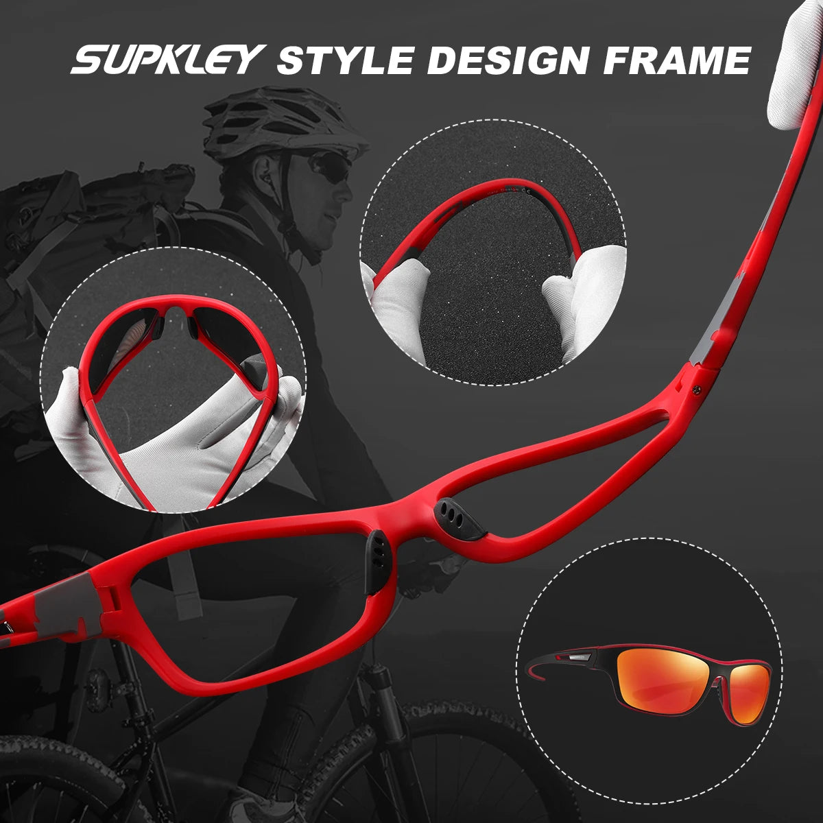 Sonnenbrille Sport polarisiert bunt UV400 Spiegel Bergsteiger Herren