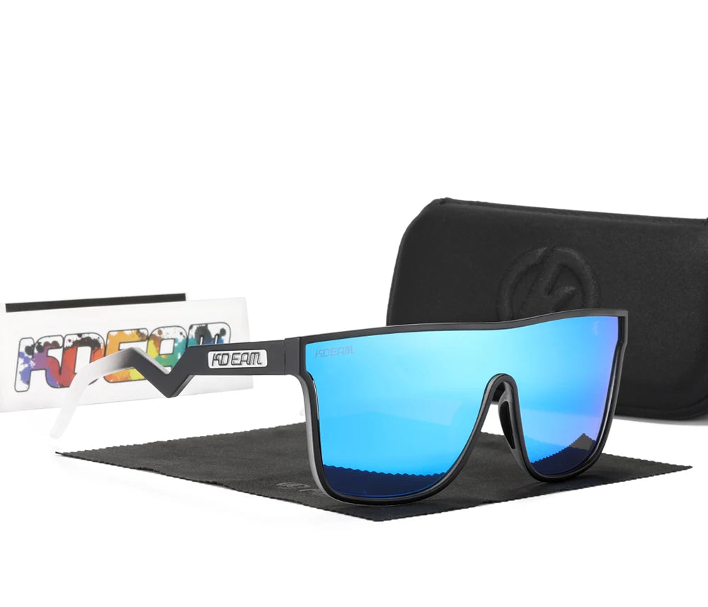 Sonnenbrille Einteiler übergroß polarisiert gebogene Gläser Herren