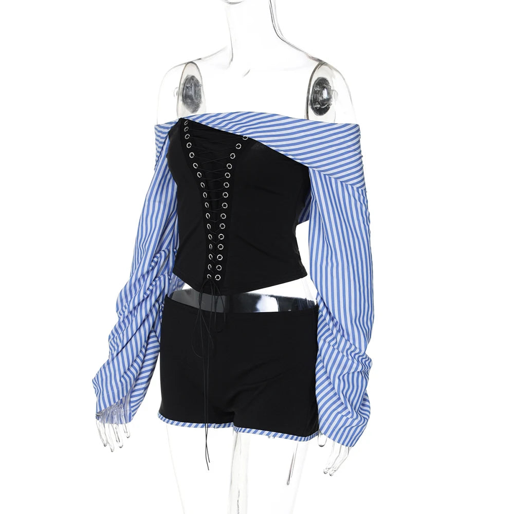 Colorblock Damen-Trenchcoat mit Stehkragen und langen Ärmeln – Vintage-Chic mit Patchwork-Design und Reißverschluss.