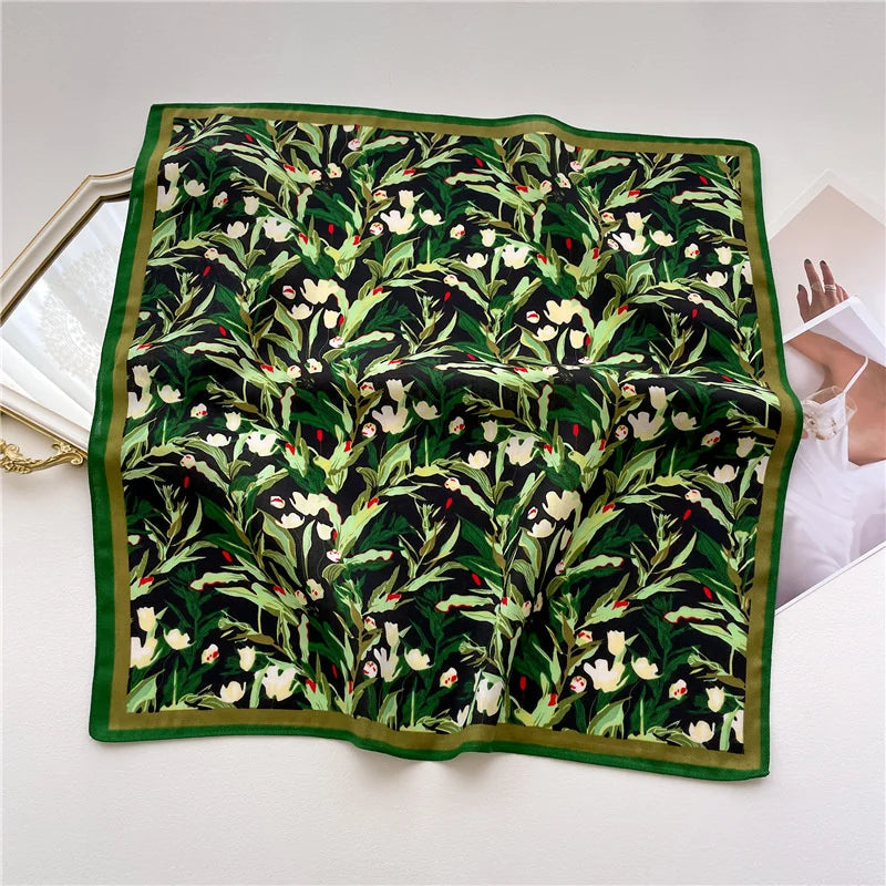 Damen Baumwoll Schal Bandana Blumen Vintage Bohemian quadratisch Sommer Strand