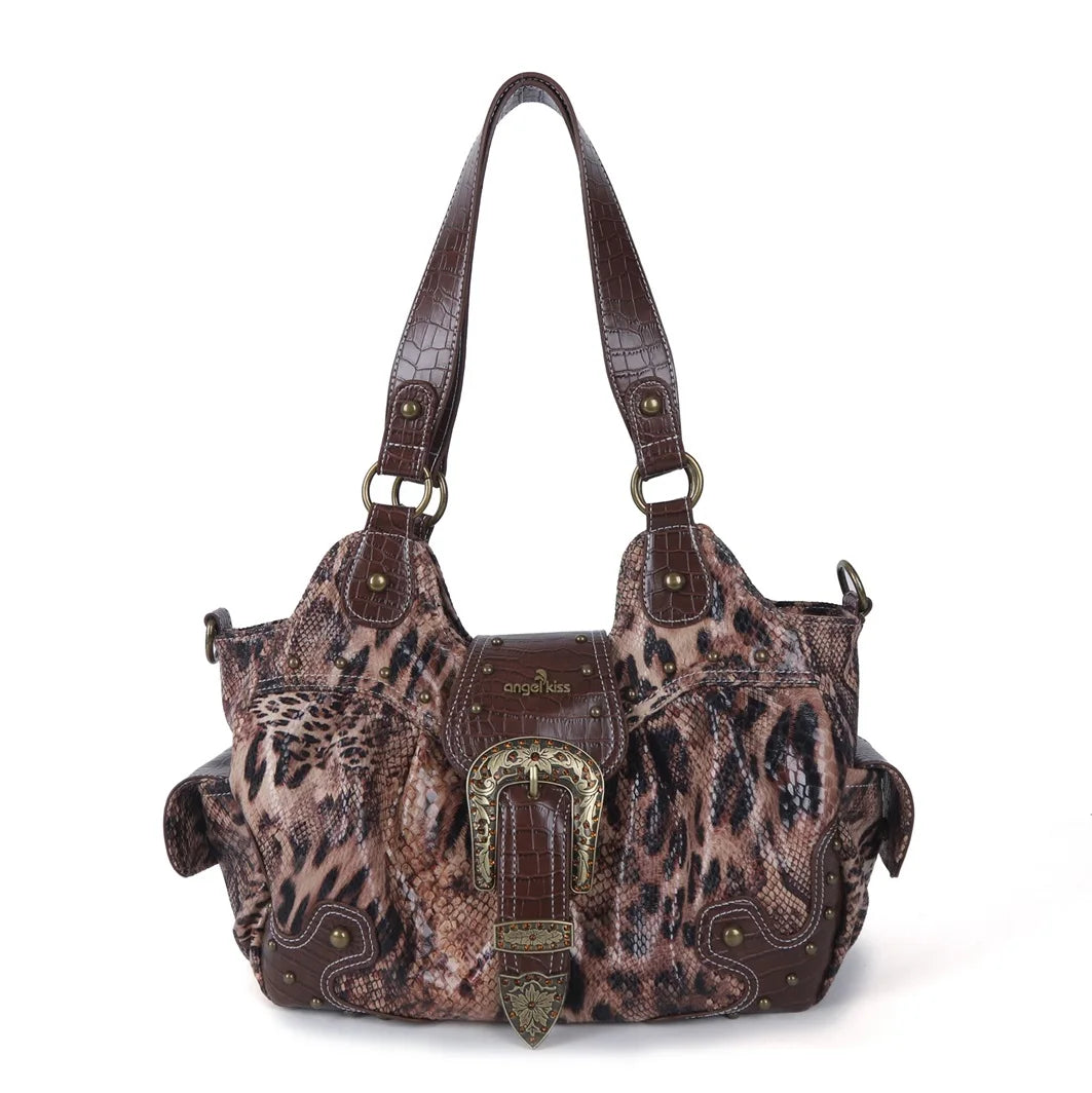 Damen-Handtasche aus Kunstleder Top-Griff mit Mehrfachfächern und Smartphonefach Alltag und Freizeit