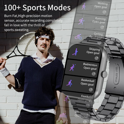 LIGE 1,83 "HD Display Smart Uhr AI Sprachanruf Smartwatch GPS Motion Traject 24H Gesundheit Monitor Uhren Für Android IOS