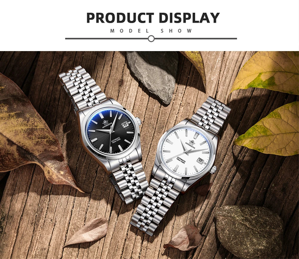 Herren-Vintage-Automatikuhr mit Sunburst-Zifferblatt und NH35A