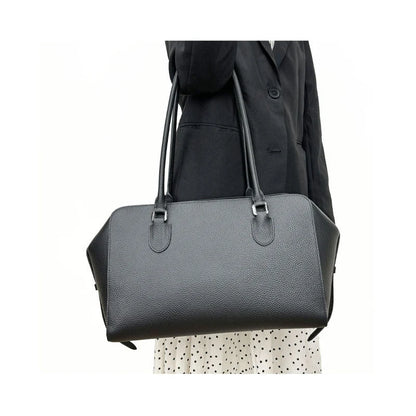Top-Handle-Tasche aus Oberleder | Große Kapazität, Arbeitsbegleiter